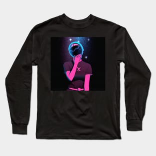 Retro futuristic human Long Sleeve T-Shirt